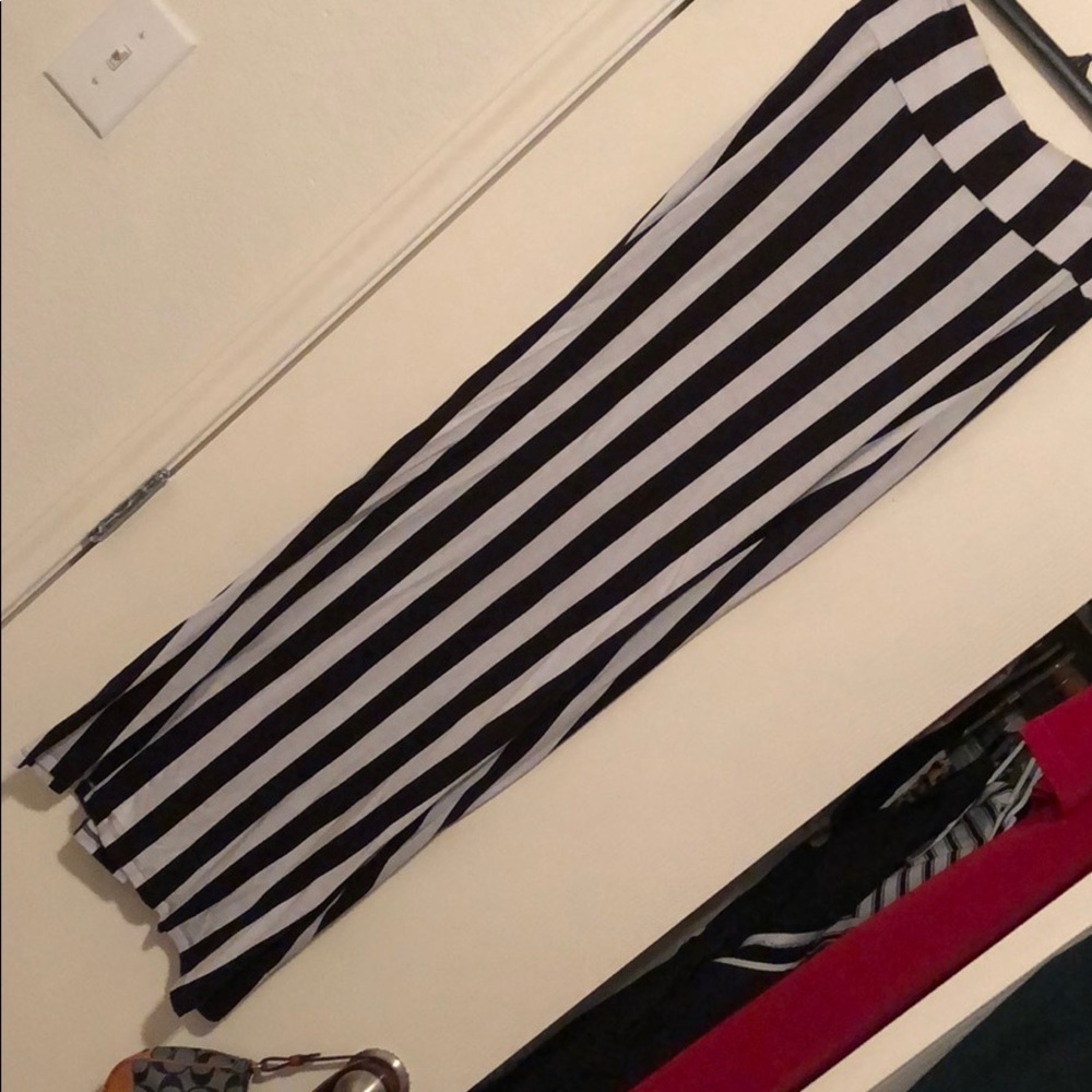 Striped maxi skirt